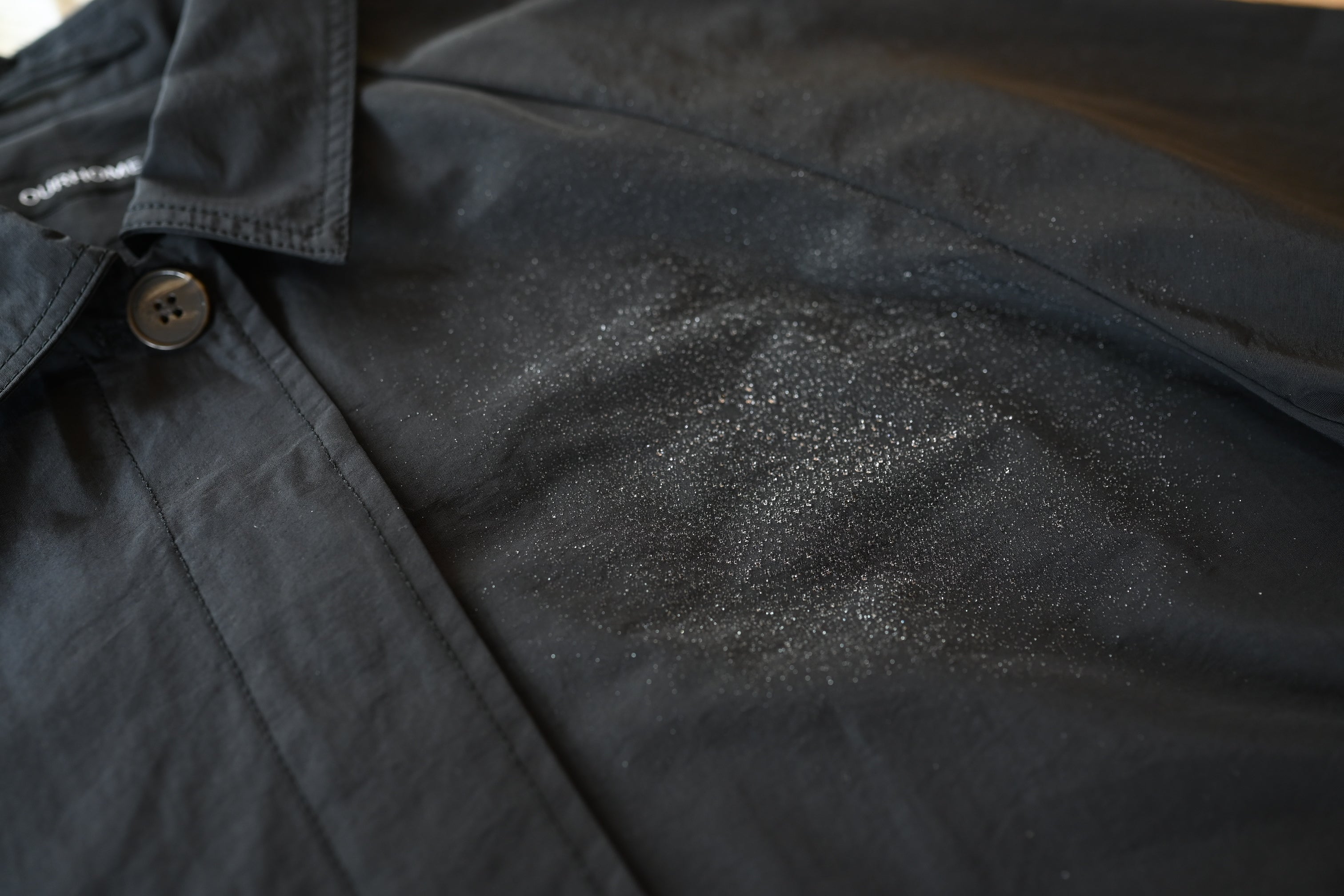 新品未使用品♪OUR 撥水素材のステンカラージャケット（ブラック） 撥水素材のステンカラージャケット – OURHOME