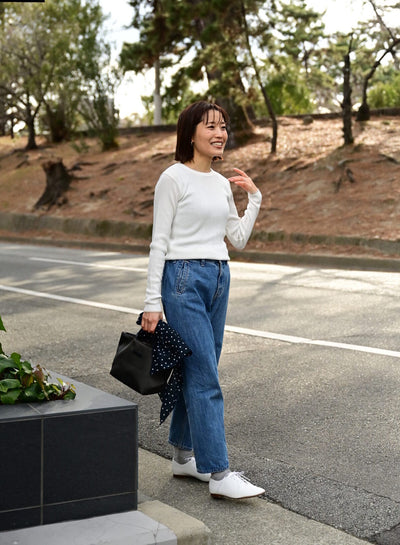 洗える配色アクセントのリブニット - OURHOME