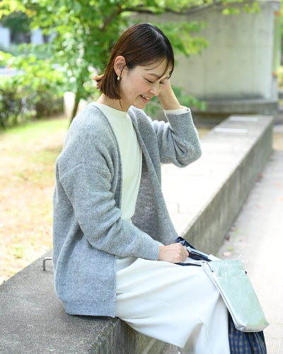 洗えるアルパカ混ふんわりニットカーデ - OURHOME