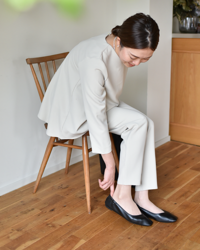 丸洗いできる携帯フラットシューズ - OURHOME