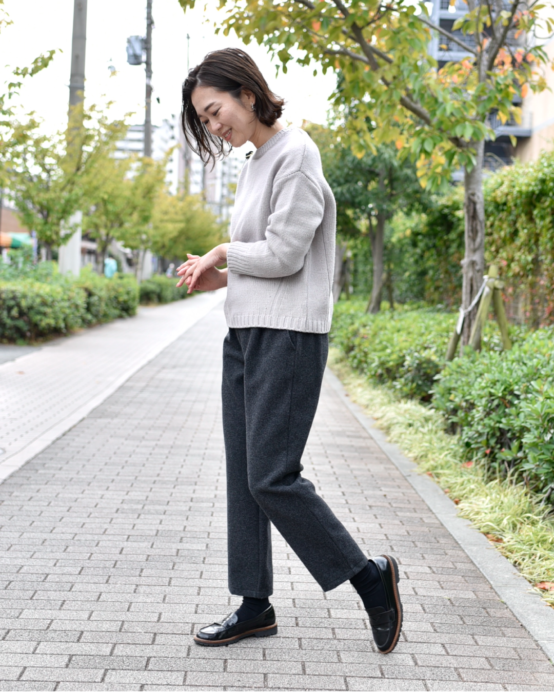 ウール素材のテーパードパンツ – OURHOME ウール素材のテーパードパンツ – OURHOME