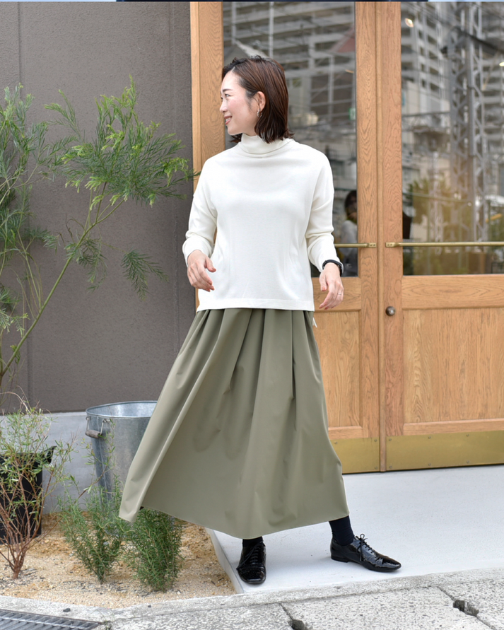 KUME/クメ Wrinkle-free Waist Pleated Long Skirt ロングスカート