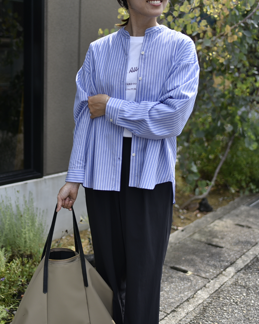 綿100%の播州織シャツ - OURHOME