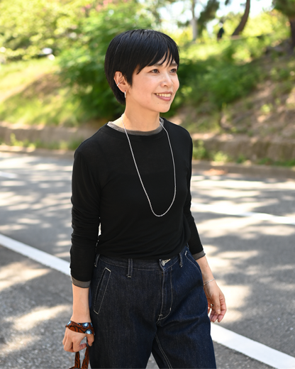 とろけるような肌触り、重ね着風カットソー