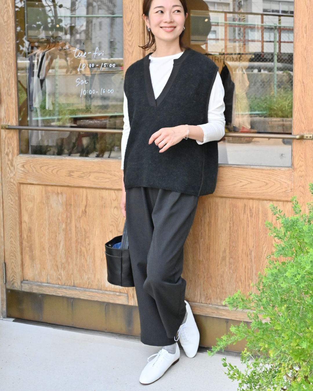 ゆるテーパードの裏起毛あったかパンツ