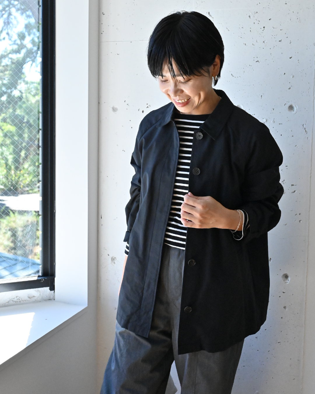 撥水素材のステンカラージャケット – OURHOME 撥水素材のステンカラージャケット – OURHOME