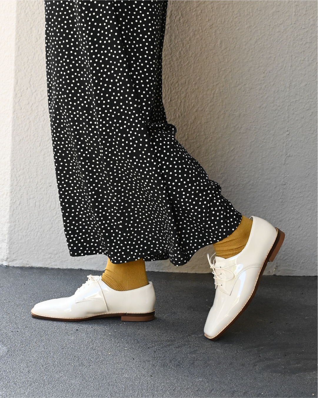 配色ラインのリブ靴下