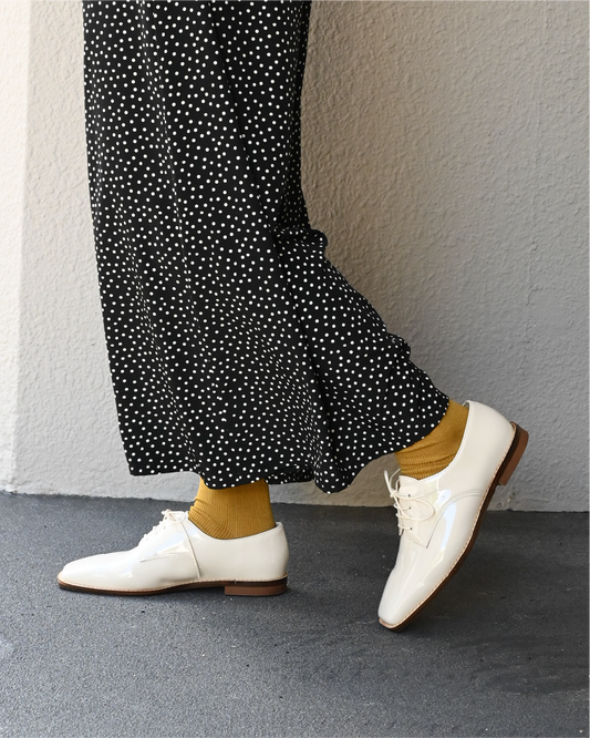 配色ラインのリブ靴下