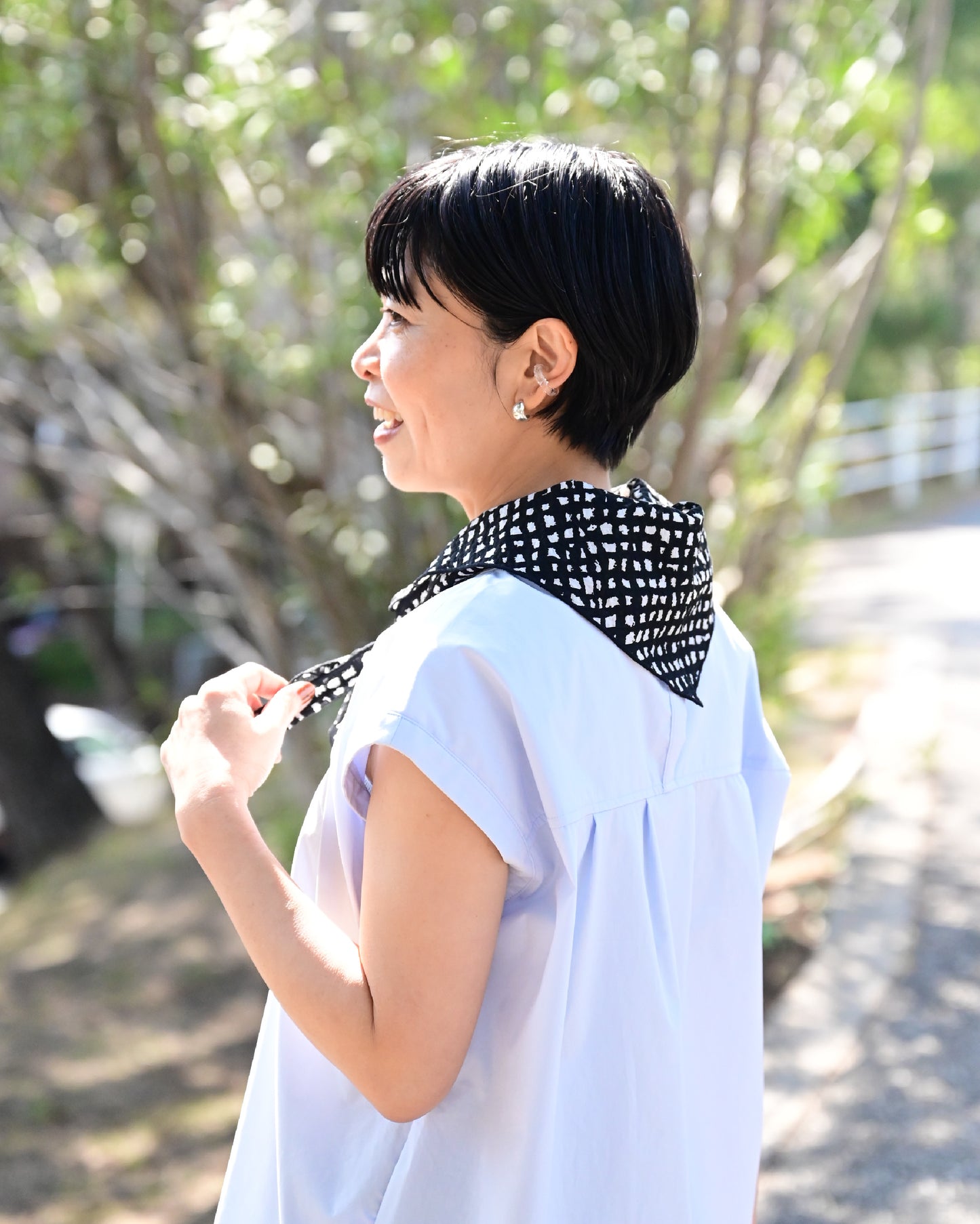 ひんやり涼しい2WAYサンカクスカーフ - OURHOME