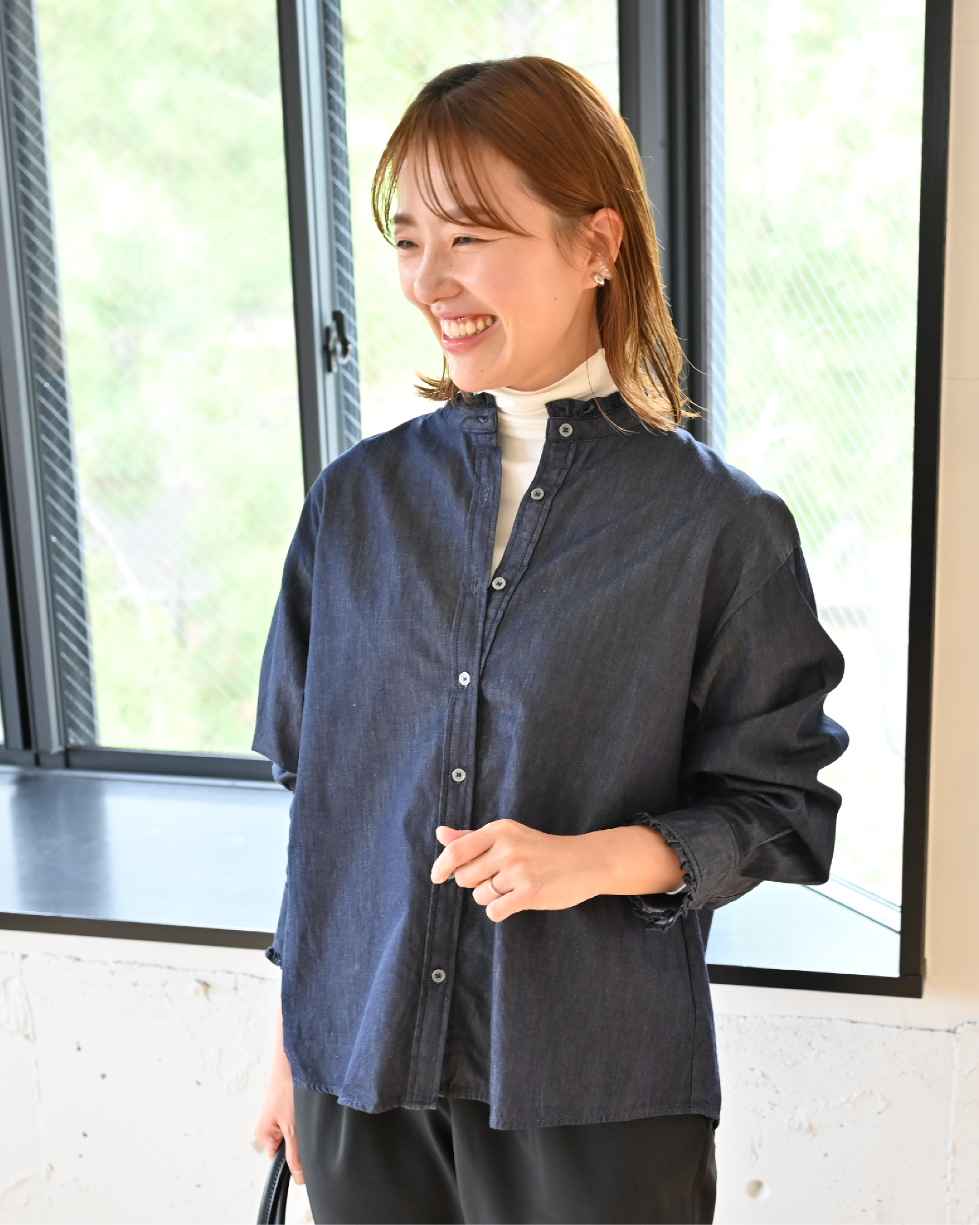 播州織のフリルブラウス – OURHOME 播州織のフリルブラウス – OURHOME