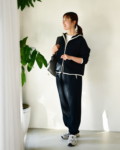 細見えラインで軽やか、リラックスジョガーパンツ（UVカット）